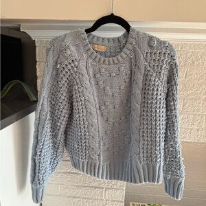 Cozy light blue Cable Knit Sweater